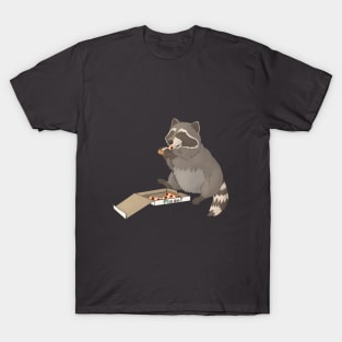Raccoon eating pizza T-Shirt